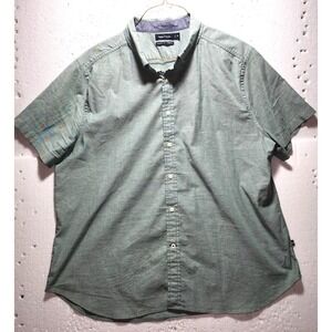 Nautica Men’s Short Sleeve Button-Down Shirt - Sage Green